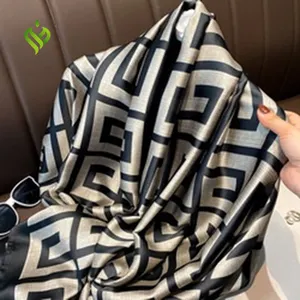 Luxury Brand Pattern Printed Silk Scarves for Ladies Summer Hijab Scarf Women Foulard Beach Stoles Soft Long Scarves Shawls