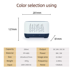 Diffuseur d'arômes effet bois 200 ml, humidificateur flamme, lumière LED, cadeau pour la maison et le bureau, électrique 24V, bruit 35 dB - Product Image 5