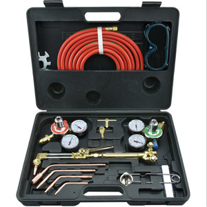 Kit de soudage, découpe et brasage oxyacétylène avec manomètres et flexibles pour travaux sur métal - Product Image 5