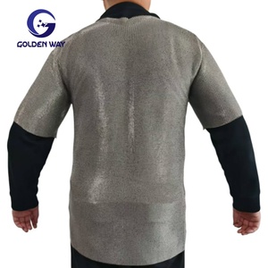 Prix d'usine, chemise en maille de chaîne anti-coupure soudée, vêtements en acier inoxydable, armure médiévale, uniforme pour la <span class=keywords><strong>boucherie</strong></span> - Product Image 4