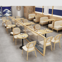 Table et chaise de restaurant Booth Canapé Chaise de salle à manger Tables Combinaison Dessert Lait Thé Boutique Café Salle à manger Restaurant stand siège