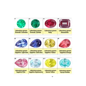合成的GRC证书颜色变化珍珠切割1克拉实验室种植的青翠宝石宝石
