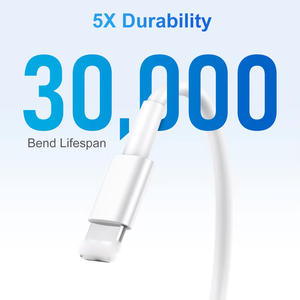 สายชาร์จ USB แบบถักป้องกันสัญญาณรบกวนสำหรับ iPhone 6/7/8/<span class=keywords><strong>X</strong></span>/XS/XR/11/12/13/14 ได้รับการรับรองจาก FCC รองรับการชาร์จเร็ว 2.1A <span class=keywords><strong>ความ</strong></span><span class=keywords><strong>ยาว</strong></span> 1 เมตร/2 เมตร - Product Image 3