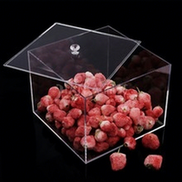 Boîte d'emballage transparente en acrylique pour micro-paysages, conteneur alimentaire articulé DIY, boîte moulée par injection en PS