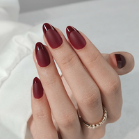 Kit de Faux Ongles Personnalisés en Gel Souple « Nouvelle Peau » Couleur Unie à Coller Courts Gel X