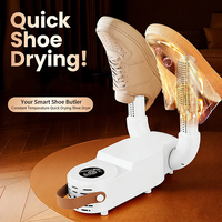 Séchoir à chaussures pliable à air chaud circulant à 360°, avec minuterie intelligente 3 vitesses, séchoir électrique portable pour bottes et chaussures, usage quotidien, en plastique