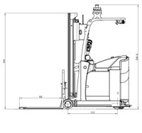 Chariot élévateur AGV compact CPD15-T 1,5T sans rail, laser SLAM, contrepoids, pour allées étroites, empileur de palettes, précision 10 mm