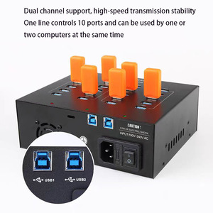 Concentrador USB 3,0 sipolar con 20 puertos USB, cargador, estación de acoplamiento de <span class=keywords><strong>200W</strong></span>, divisor, concentrador USB, 1 unidad - Product Image 2