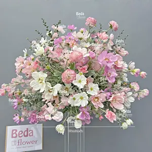 Vendita calda di lusso di alta qualità di fiori di seta decorazione per la casa Bouquet decorazione di nozze fiore artificiale centrotavola palla di fiori
