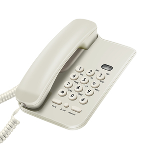 Téléphone <span class=keywords><strong>Filaire</strong></span>, Téléphone Fixe Basique pour Seniors, Téléphone Analogique Maison avec Fonctions Muet, Mise en Garde, Rappel, Petit Téléphone <span class=keywords><strong>Filaire</strong></span> de Bureau/Mural - Product Image 2