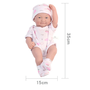 35CM 14 pulgadas Baby Dolls Cute Soft Silicone Baby Reborn Juguetes de silicona para niños Niñas Regalos Realista Full Dolls - Product Image 2