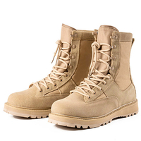 Bottes de combat pour hommes, antidérapantes, respirantes, avec semelle intermédiaire en EVA, en caoutchouc léger, marron, chaussures tactiques de randonnée, été-hiver 2026