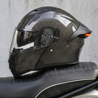 Promotion Casque Moto Ouvert ABS Modulaire avec Feu Arrière LED Homologué DOT Toutes Saisons pour Cyclisme & Motocross