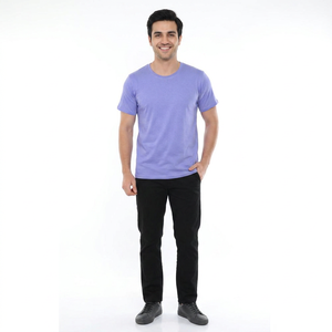 Camiseta Personalizada de Manga Corta, 100% Algodón, Camiseta Personalizada de Alta Calidad para Hombre, Cuello Redondo, Camisetas de Microfibra - Product Image 1