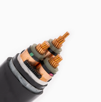 Câble d'alimentation blindé haute tension isolé XLPE avec conducteurs en aluminium et cuivre pour projets de réseaux électriques souterrains