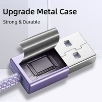 Câble USB Type-C 5V2A Charge Rapide 1M 2M Câble de Données et de Charge en Alliage d'Aluminium Tressé Durable pour iPhone 17 16