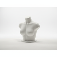 Maniquí de Torso Femenino Realista HEF-17, Blanco Mate, para Exhibición de Lencería, Modelo Curvilíneo para Ropa Interior y Trajes de Baño