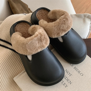 <span class=keywords><strong>Chaussette</strong></span> d'intérieur chauffante en peluche vintage XIXITIAO chaussons bottes moelleux maison hiver chaussures femmes dames mode fourrure chaussons - Product Image 1