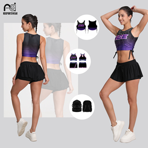Uniformes de Animadoras con Diseño OEM, Ropa de Calentamiento para Jóvenes, Trajes de Animadoras para Niñas, Faldas - Product Image 5