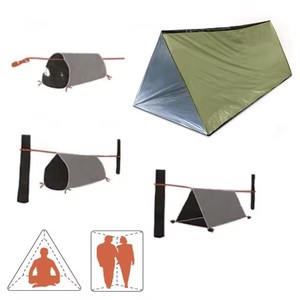 Carpa de Primeros Auxilios Portátil para 2 Personas, Impermeable, Resistente al Viento, de Emergencia, con Manta de Mylar para Acampar, JH-CS0046B, Película de Aluminio PE S - Product Image 5