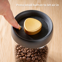 Bouteilles de stockage de grains de café avec logo personnalisé, bouteille en verre scellée, réservoir pour aliments, conteneur pour céréales, bocal en verre transparent