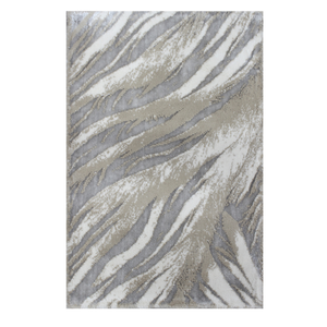 Alfombra de Baño Tejida Jacquard Teñida con Hilo de Algodón Reciclado, Color Beige Ecru Plateado, 70x120cm, Marca Privada, Hecho en Turquía, Tanya - Product Image 2
