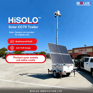 Torre de Vigilancia Móvil BIGLUX con Panel Solar Monocristalino, Estándar Estadounidense, 4 Días de Autonomía, Sistema de Vigilancia Nocturna con Giro e Inclinación - Product Image 6
