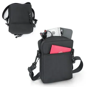 लेटर डेकोरेशन के साथ पुरुषों के लिए यूनिसेक्स फैक कस्टम शोल्डर मैसेंजर बैग ट्रैवल पासपोर्ट वॉलेट क्रॉसबॉडी बैग