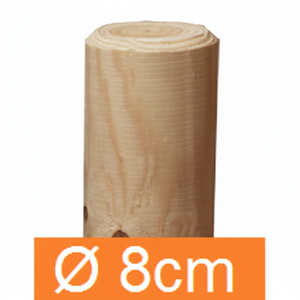 Pali da Giardino in Pino Nordico Tornito, Impregnati e Trattati di Classe III, Diametro 8cm, Altezza 100cm - Product Image 1