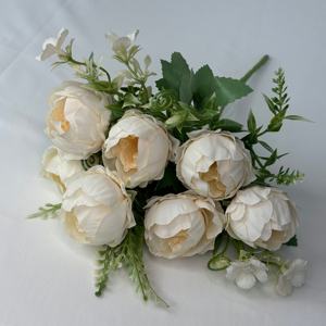 Fabrik Direkt verkauf Hot Sale Künstliche China Rose Blumenstrauß Künstliche Blume Für Zuhause Oder Hochzeits dekor - Product Image 3