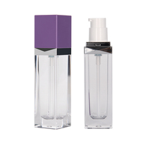 Mini bouteille de Mousse nettoyante pour cils, 40Ml, 50 Ml, 4 Oz, 150Ml, pompe à Mousse violette givrée, bouteille de shampoing pour cils