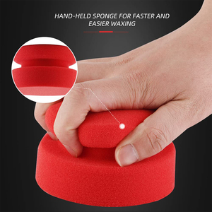 Kit de Almohadillas de Esponja Redondas para Pulido Manual con Presión Lateral, Aplicador de Espuma para Abrillantado de Neumáticos de Coche - Product Image 5