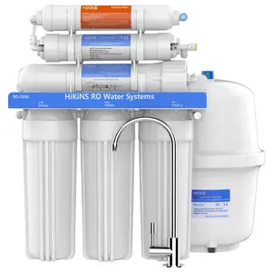 Hikins - Sistema de filtro de água elétrico para bancada, purificador de água com torneira portátil, água quente e fria, sistema RO para uso doméstico