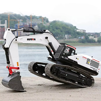 Huina 1594 1:14 2.4G 22CH Vehículo de Ingeniería de Simulación, Excavadora de Metal de Aleación RC, Juguete de Control Remoto para Niños