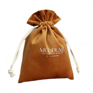Custom Logo Printed Recyclable Velvet Drawstring Pouch for Jewelry Watch Gemstone & Necklaces-Luxury Gift Packaging - Product Image 5