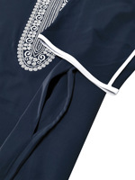 Nouvelle Robe Marocaine Homme Style Ethnique Moyen-Orient 2026 pour le Commerce Transfrontalier, Taille Unique, Été, Soie, Broderie, Poches Latérales, Polyester