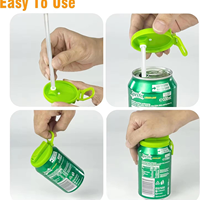Couvre-boîtes écologiques pour boissons gazeuses, sans BPA, avec pailles, anti-déversement, réutilisables, hermétiques, pour canettes de soda
