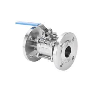 Válvula de Bola Sanitaria de Acero Inoxidable 304 de Instalación Rápida con Brida, Diseño de Tres Piezas Totalmente Cerrado para Uso Farmacéutico - Product Image 1