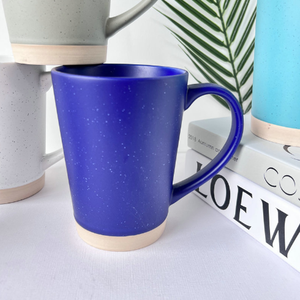 High Quality V-Shaped Stoneware <b>Ceramic</b> <b>Mug</b> Colorful Big Capacity Cartoon Dishwasher Microwave Safe BSCI Certified Customizable - Product Image 4