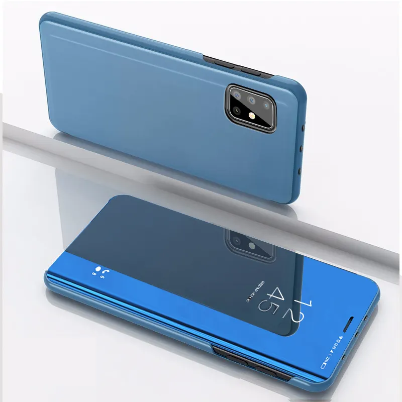 Hot Selling View Flip Telefon hülle für Samsung A12 A32 A02S A21S A42 A90 5G A80 A70 A71 A52 A72 A50 A10 A31 Smart Mirror Cover