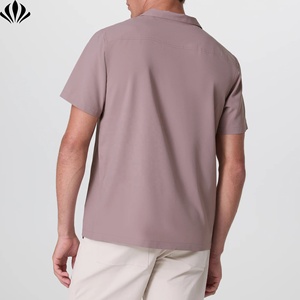 Camisa de playa de campamento con botones informales de poliéster tejido de ajuste relajado para hombre de nueva tendencia con bolsillo en el pecho - Product Image 4