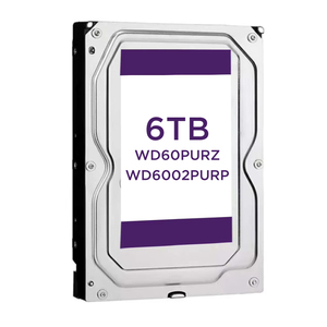 ฮาร์ดดิสก์ภายในสำหรับกล้องวงจรปิดขนาด 3.5 นิ้ว ความจุ 6TB ความเร็ว 5400RPM แคช 64MB รุ่น WD60PURZ WD6002PURP - Product Image 1