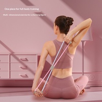 Banda Elástica de Ejercicio para Espalda en Forma de 8, de TPR, para Mujeres, para Yoga y Deportes, Apoyo para Hombros Abiertos y Espalda Bella