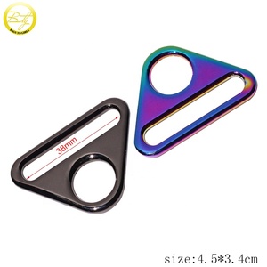 Hình Tam Giác Túi Bộ Phận Làm Bán Buôn Ví Phần Cứng Hợp Kim Kẽm Dây Đeo Khóa Điều Chỉnh Nhẫn Cho Hành Lý - Product Image 2