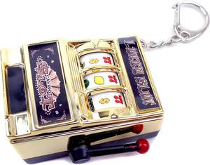 Mini Breloques Kawaii <span class=keywords><strong>Casino</strong></span> avec Rouleaux Dorés/Argentés, Cadeaux de Fête, Cadeaux de Remise de Diplôme, Vente en Gros, Porte-clés <span class=keywords><strong>Machine</strong></span> à <span class=keywords><strong>Sous</strong></span> Las Vegas - Product Image 4