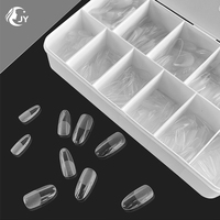 Ongles à presser professionnels avec logo personnalisé, faits à la main, en ABS, style français, pointes d'art ongulaire réutilisables, fournitures pour ongles pour doigts
