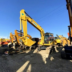 Excavatrice hydraulique sur chenilles d'occasion Komatsu PC160 de 16 tonnes avec rétrocaveuse, modèle japonais d'origine pour projets de ponts - Product Image 1