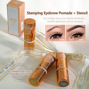 Kit de tampon à sourcils One Step, pommade rehausseur de sourcils longue durée et waterproof avec 10 pochoirs réutilisables et brosse pour un sourcil naturel - Product Image 5