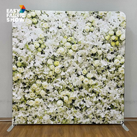 Standing backdrop dinding bunga baru untuk fotografi pernikahan, dekorasi dinding bunga untuk pernikahan