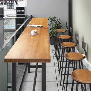 شرفة حديثة مثبتة على الحائط من الخشب الصلب بارتفاع القدم للاستعمال التجاري المنزلي للشاي والحليب في مكتب غرفة المعيشة - Product Image 6